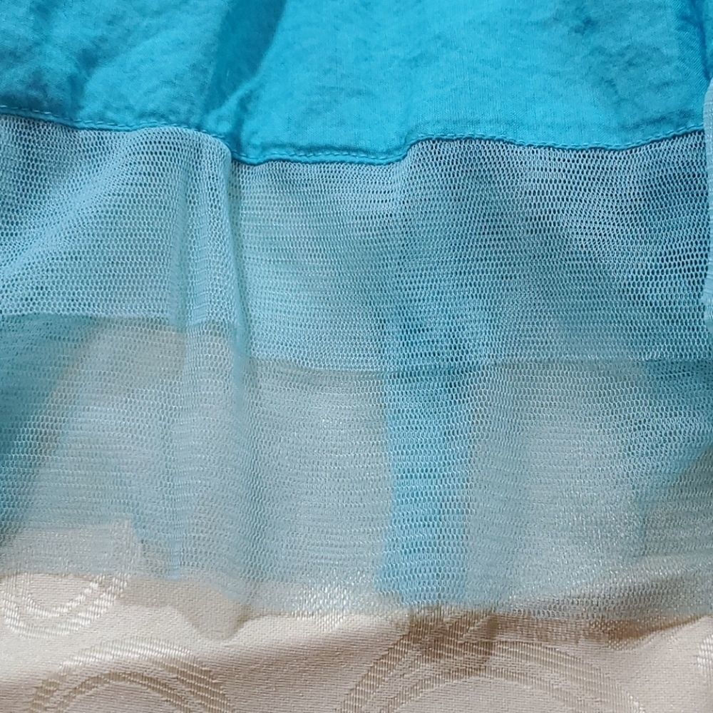 🦋Color Code Turquoise Layered Ruffle Skirt Medium - Picture 4 of 8